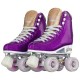 Crazy Disco Glam Purple / Gold Quad Roller Paten